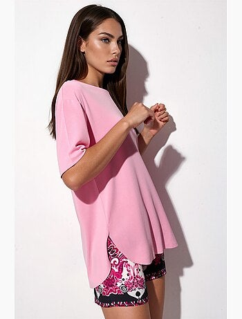 Camiseta de cuello redondo de corte holgado busem