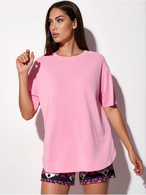 Camiseta de cuello redondo de corte holgado busem - Kiabi Camiseta de cuello redondo de corte holgado busem - Kiabi