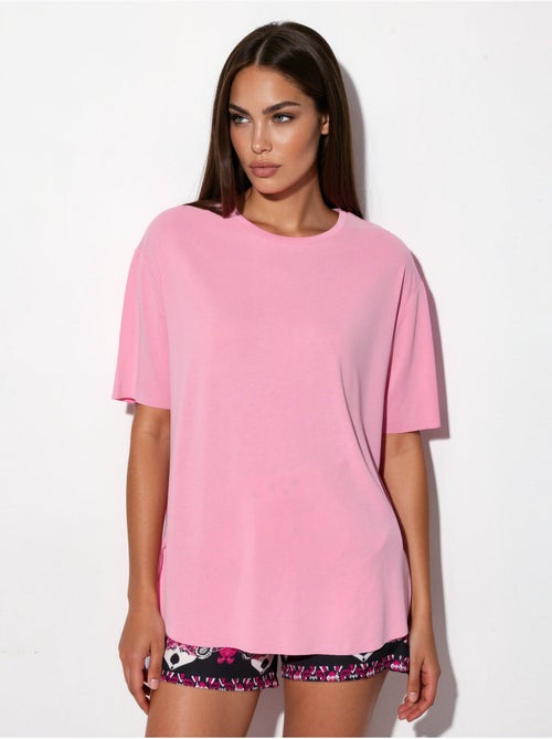 Camiseta de cuello redondo de corte holgado busem - Kiabi Camiseta de cuello redondo de corte holgado busem - Kiabi