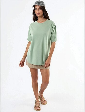 Camiseta de cuello redondo de corte holgado busem