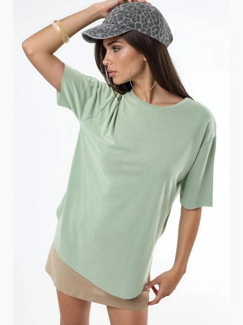 Camiseta de cuello redondo de corte holgado busem - Kiabi Camiseta de cuello redondo de corte holgado busem - Kiabi