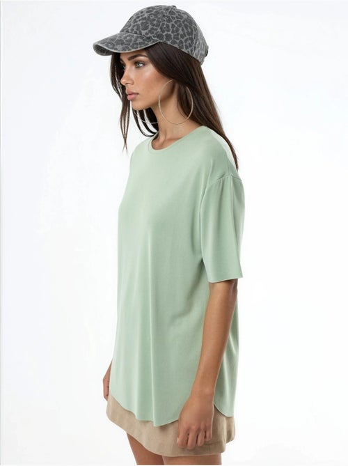 Camiseta de cuello redondo de corte holgado busem - Kiabi Camiseta de cuello redondo de corte holgado busem - Kiabi