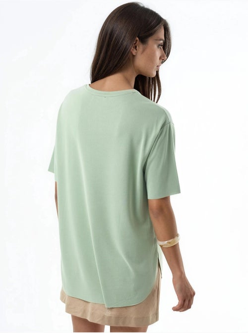 Camiseta de cuello redondo de corte holgado busem - Kiabi Camiseta de cuello redondo de corte holgado busem - Kiabi