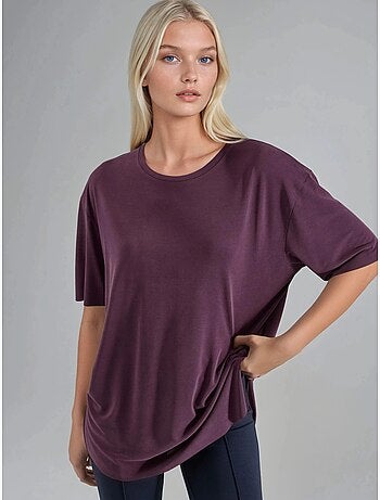 Camiseta de cuello redondo de corte holgado busem