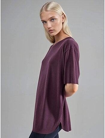 Camiseta de cuello redondo de corte holgado busem