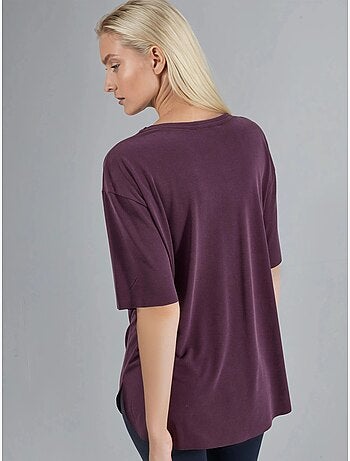 Camiseta de cuello redondo de corte holgado busem