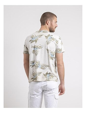 Camiseta de cuello redondo de puro algodón con motivos NULEMON