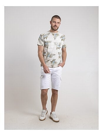 Camiseta de cuello redondo de puro algodón con motivos NULEMON