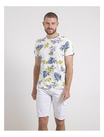 Camiseta de cuello redondo de puro algodón con motivos NULIBIS