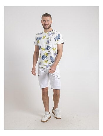 Camiseta de cuello redondo de puro algodón con motivos NULIBIS