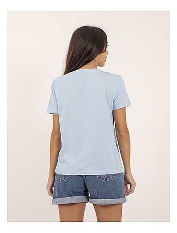 Camiseta de cuello redondo de puro algodón FABIANA