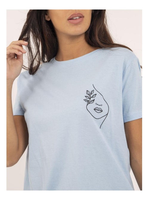 Camiseta de cuello redondo de puro algodón FABIANA - Kiabi