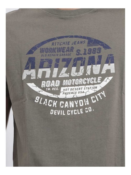Camiseta de cuello redondo de puro algodón JACRAIG - Kiabi