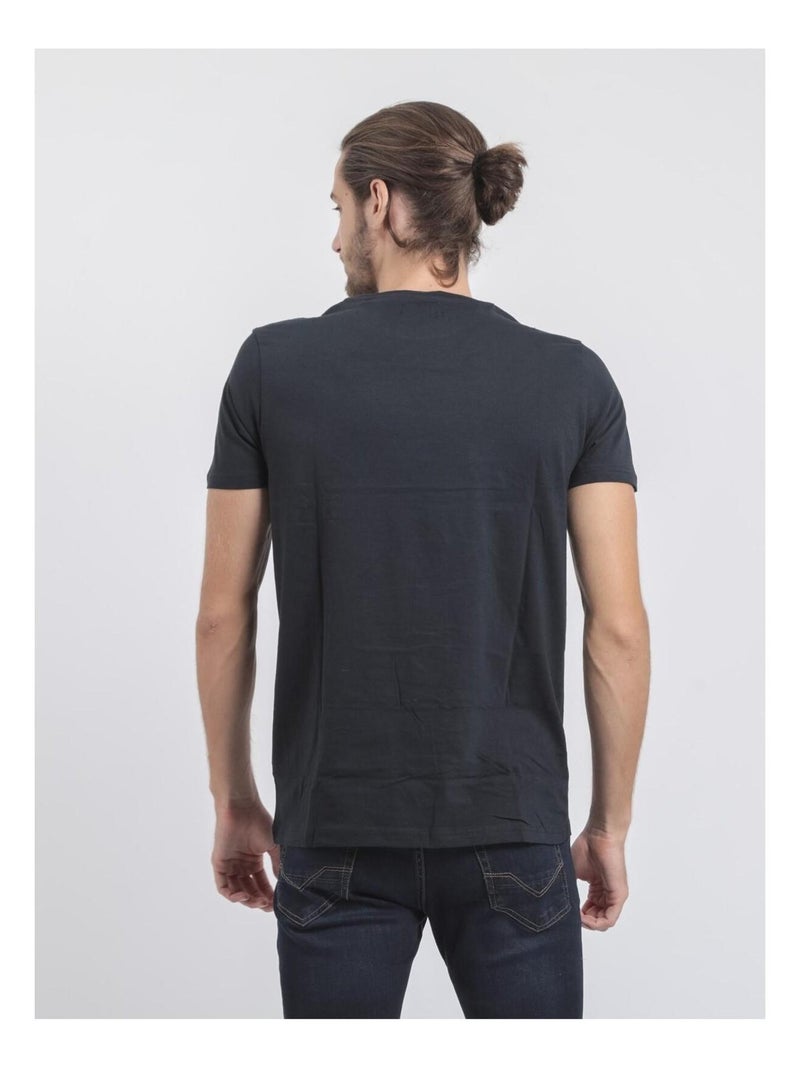 Camiseta de cuello redondo de puro algodón JAGNY Azul marino - Kiabi