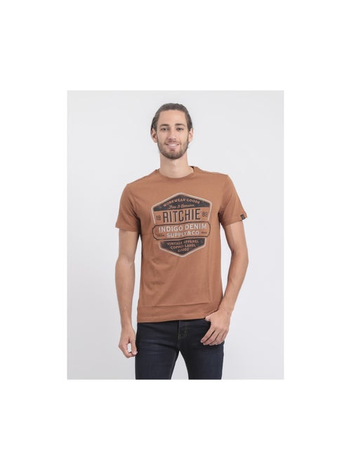 Camiseta de cuello redondo de puro algodón JAGNY - Kiabi