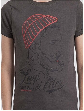 Camiseta de cuello redondo de puro algodón JOUANCY-J