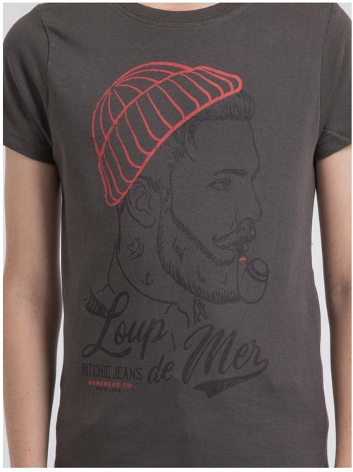 Camiseta de cuello redondo de puro algodón JOUANCY-J - Kiabi