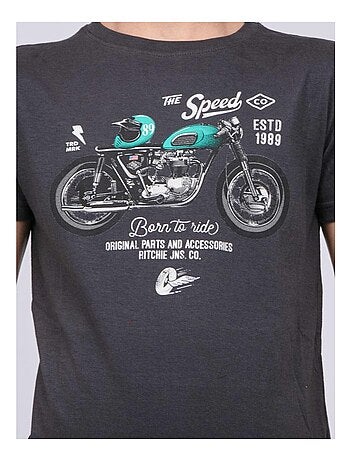 Camiseta de cuello redondo de puro algodón JOUMEA-J