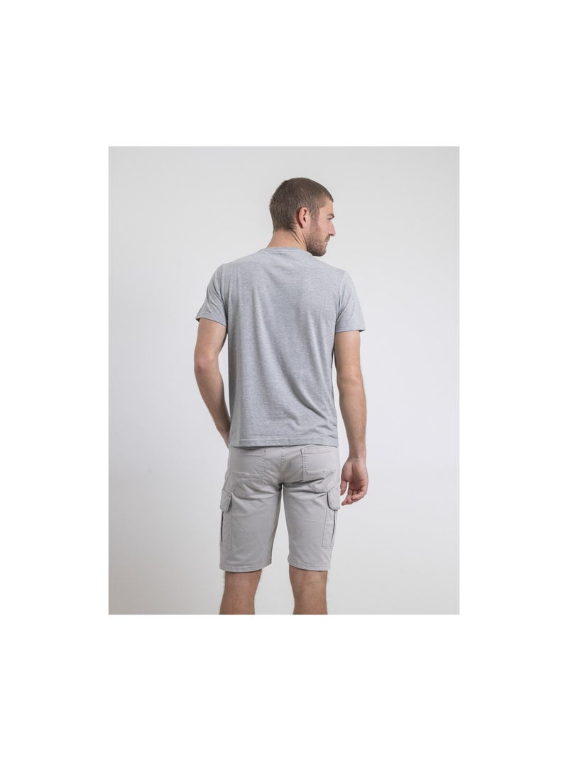 Camiseta de cuello redondo de puro algodón NAMATOU Gris - Kiabi