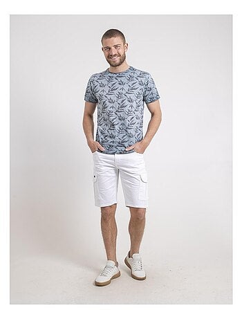 Camiseta de cuello redondo de puro algodón NAOKI
