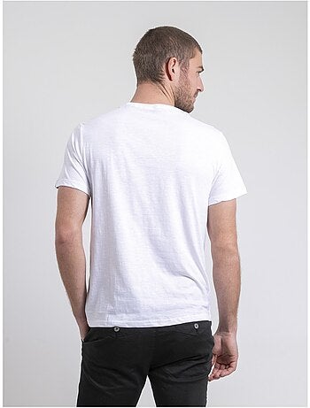 Camiseta de cuello redondo de puro algodón NAPAMOX