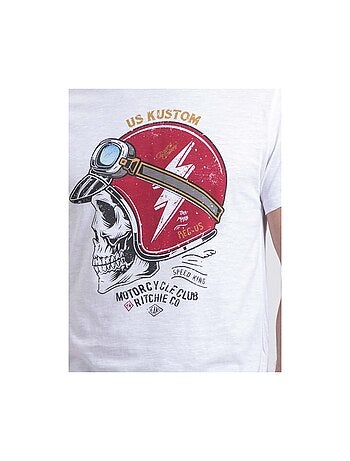 Camiseta de cuello redondo de puro algodón NAPAMOX