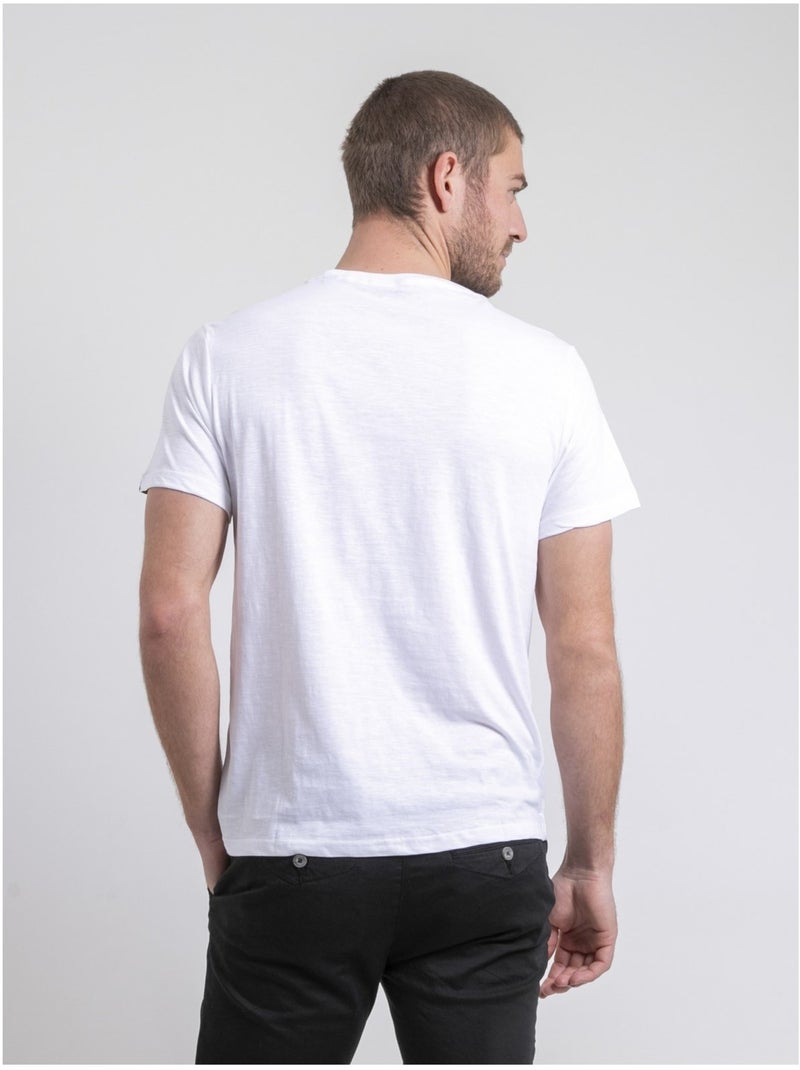 Camiseta de cuello redondo de puro algodón NAPAMOX Blanco - Kiabi