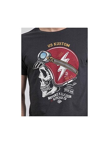 Camiseta de cuello redondo de puro algodón NAPAMOX