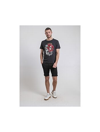 Camiseta de cuello redondo de puro algodón NAPAMOX