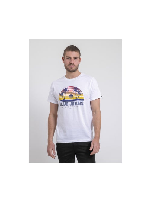 Camiseta de cuello redondo de puro algodón NAPOUR - Kiabi