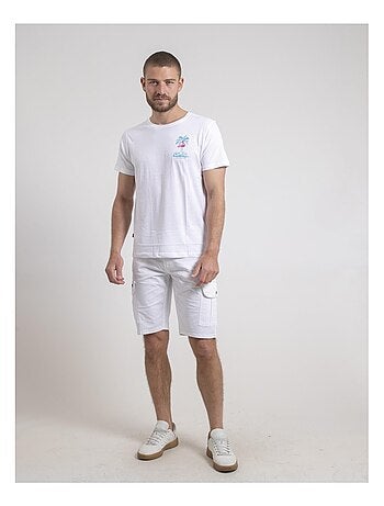 Camiseta de cuello redondo de puro algodón NARUBA