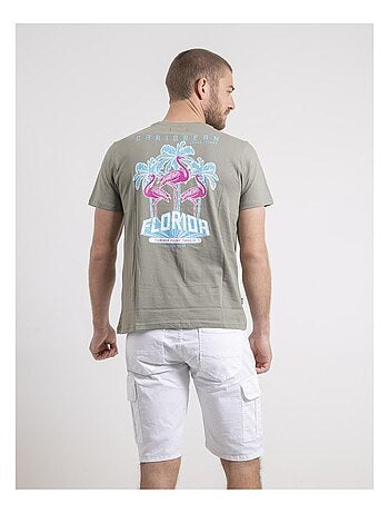 Camiseta de cuello redondo de puro algodón NARUBA
