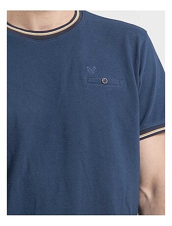 Camiseta de cuello redondo de puro algodón NECAMIX