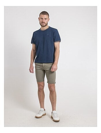 Camiseta de cuello redondo de puro algodón NECAMIX