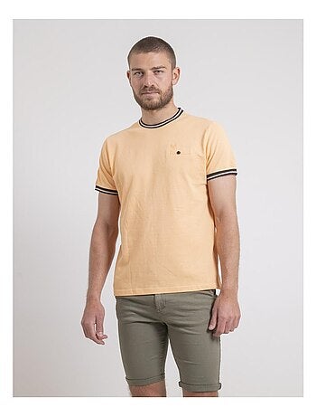 Camiseta de cuello redondo de puro algodón NECAMIX