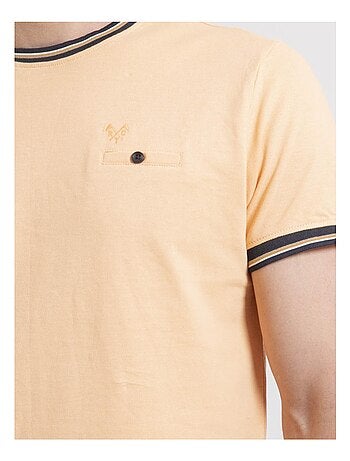 Camiseta de cuello redondo de puro algodón NECAMIX