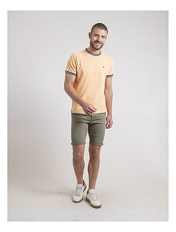 Camiseta de cuello redondo de puro algodón NECAMIX