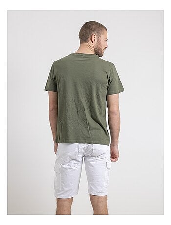 Camiseta de cuello redondo de puro algodón NELIZIO