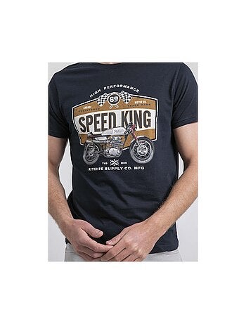 Camiseta de cuello redondo de puro algodón NELORIC