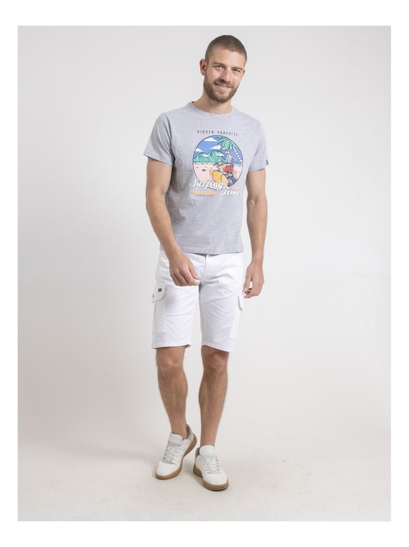 Camiseta de cuello redondo de puro algodón NEROMAX Gris - Kiabi