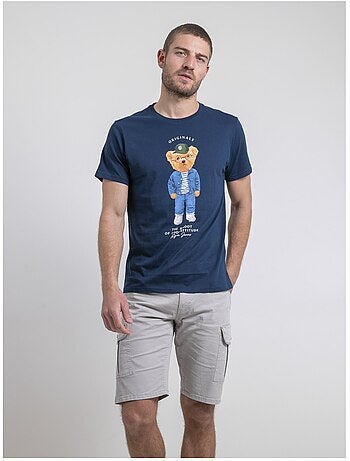 Camiseta de cuello redondo de puro algodón NOBENITO