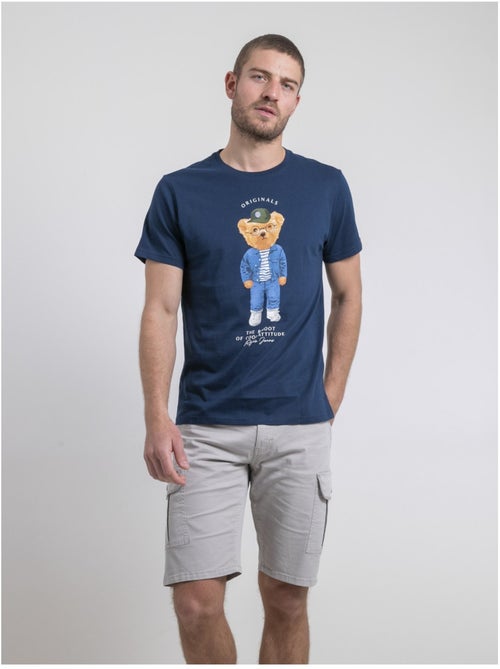 Camiseta de cuello redondo de puro algodón NOBENITO - Kiabi