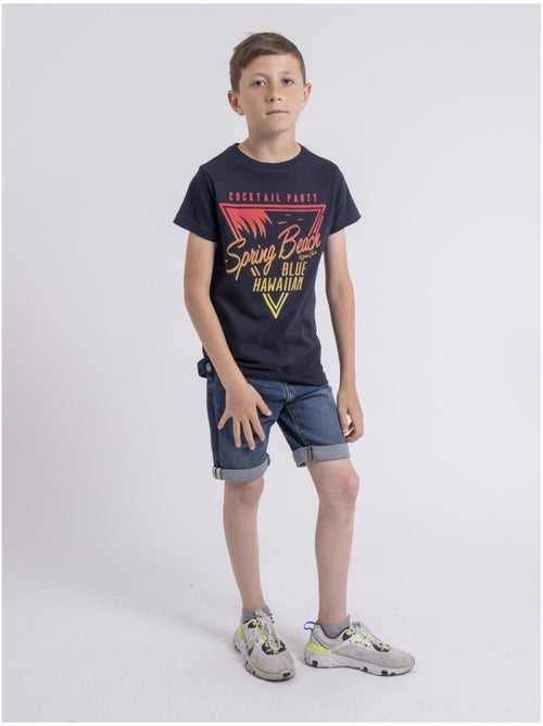 Camiseta de cuello redondo de puro algodón NOCLARK-J - Kiabi