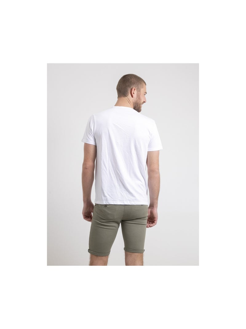 Camiseta de cuello redondo de puro algodón NOULAME Blanco - Kiabi