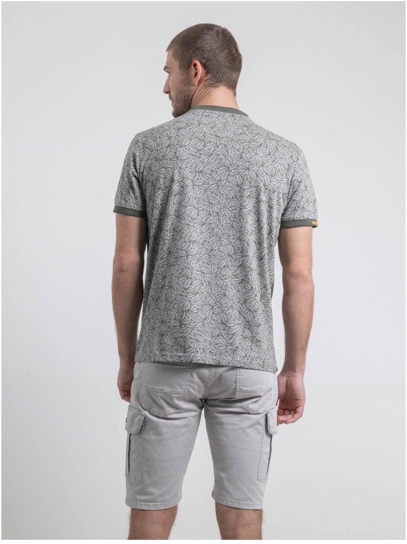 Camiseta de cuello redondo de puro algodón NOYUKI Caqui - Kiabi