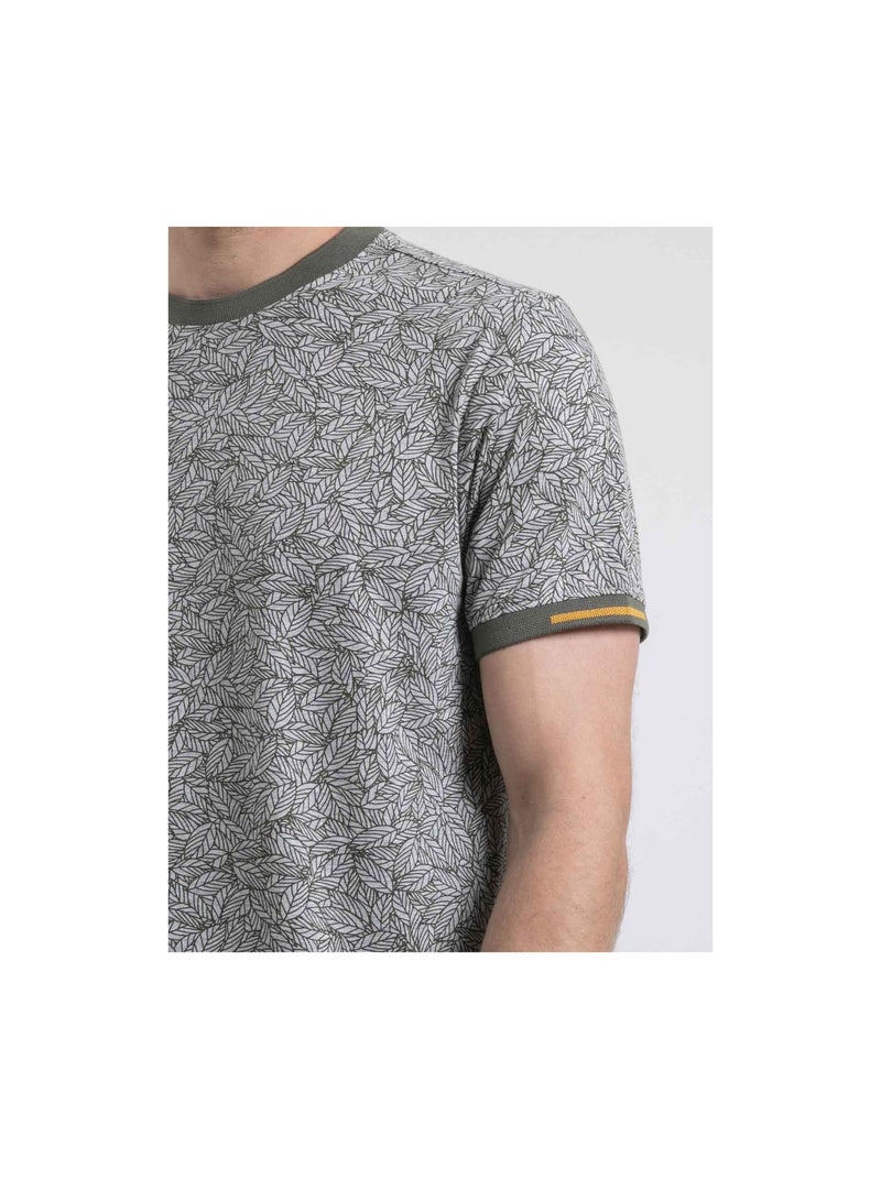 Camiseta de cuello redondo de puro algodón NOYUKI Caqui - Kiabi
