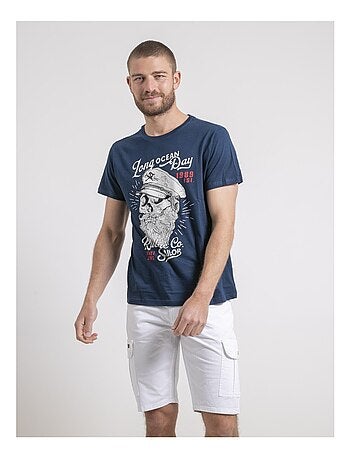 Camiseta de cuello redondo de puro algodón NUBENOIT