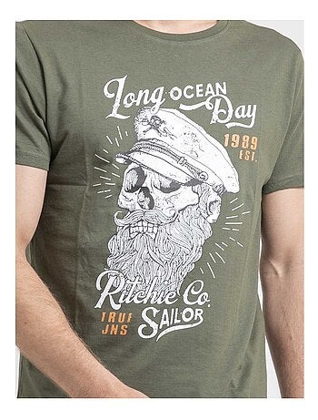 Camiseta de cuello redondo de puro algodón NUBENOIT