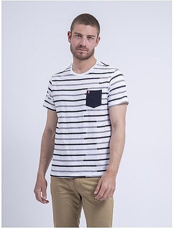 Camiseta de cuello redondo de rayas NIRABEL