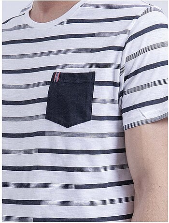 Camiseta de cuello redondo de rayas NIRABEL